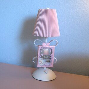 White and pink LED ribbon bow desk lamp